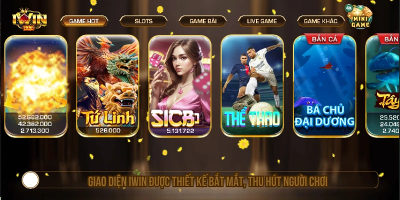 IWIN – Link Vào IWINCLUB Chính Thức, Tải App Mới Nhất 2026 Giao diện IWIN được thiết kế bắt mắt, thu hút người chơi