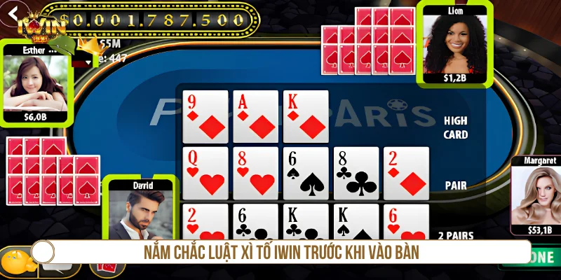 Cách Chơi Xì Tố IWIN Hay Với Kinh Nghiệm Cho Tân Thủ Nắm chắc luật xì tố IWIN trước khi vào bàn