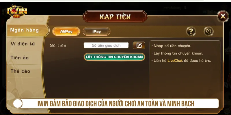 IWIN luôn giao dịch minh bạch khi tham gia trải nghiệm